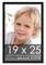 19x25 Modernist Black Picture Frame - UV Acrylic, Foam Board Backing, Hanging Hardware